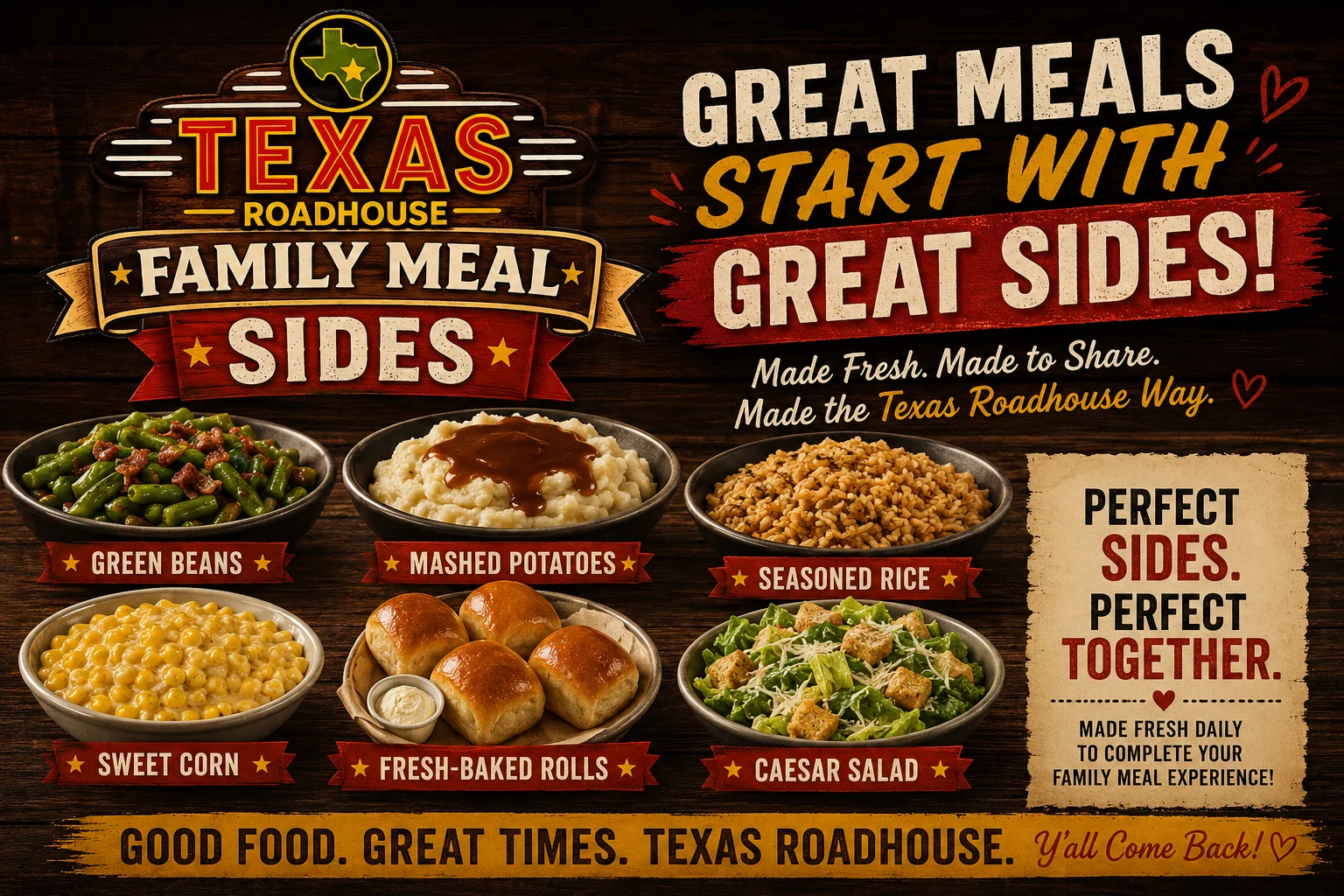 Texas Roadhouse Family Meal Sides