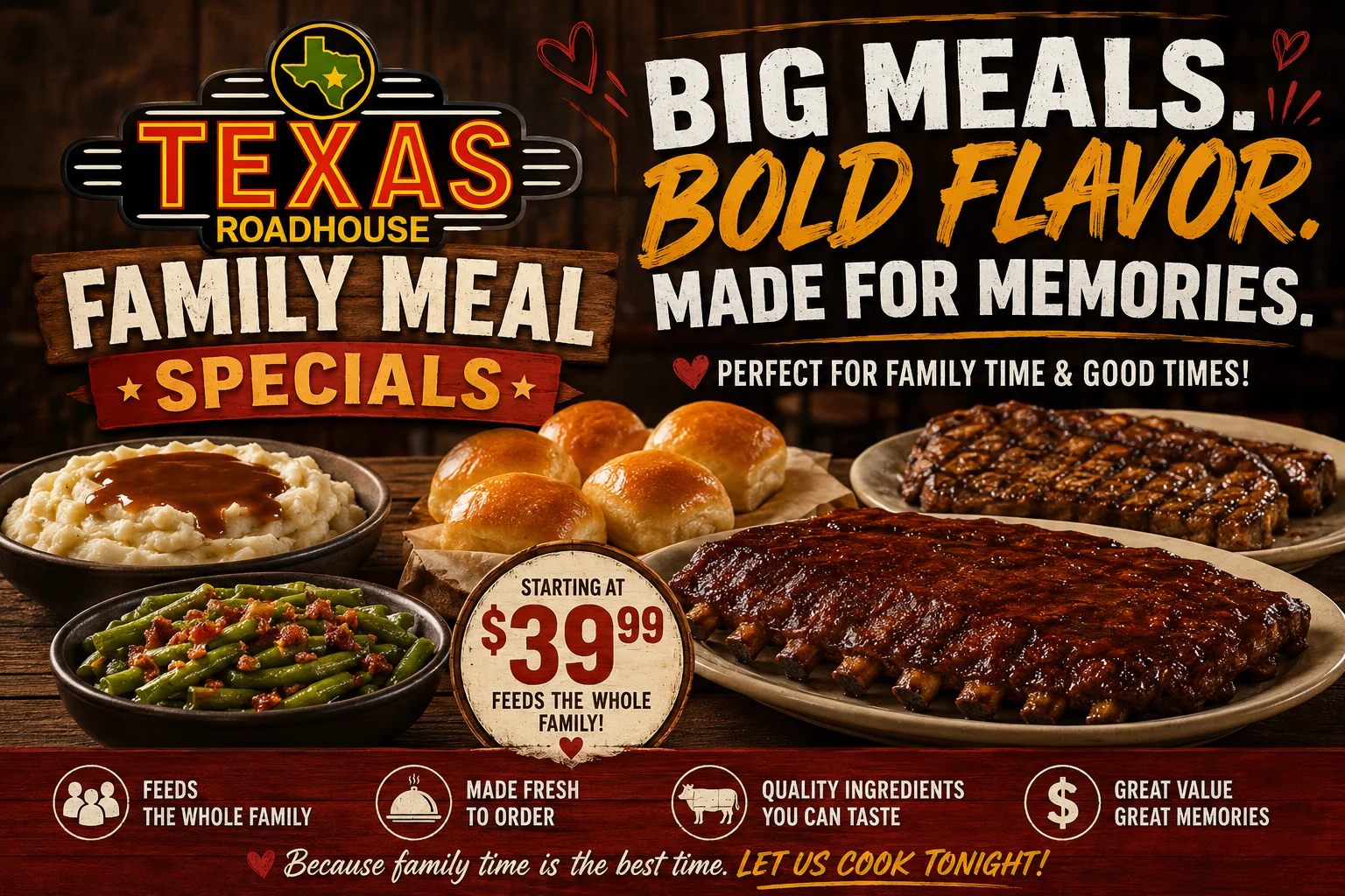 Texas Roadhouse Family Meal Specials
