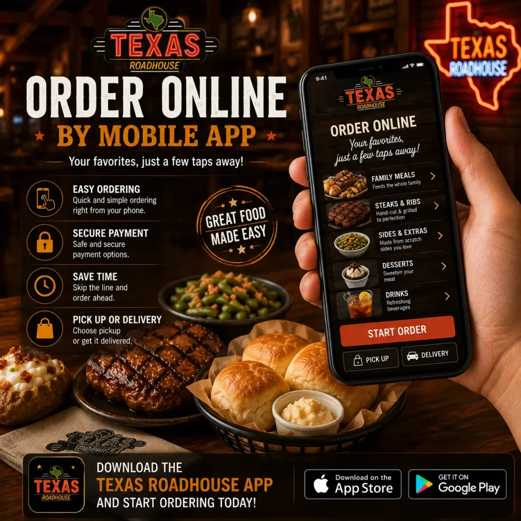 Texas Roadhuse Online order by Mobile App